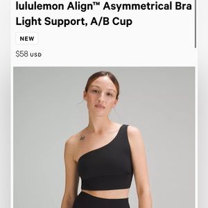 Lululemon align asymmetrical bra